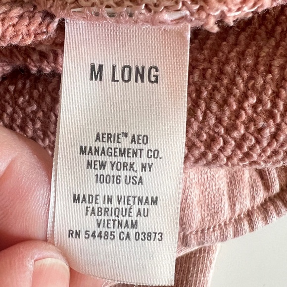 AERIE Sunbleached Pink Jogger Sweatpants M Long - Picture 4 of 6